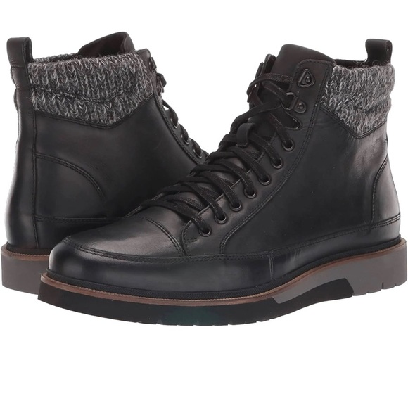 STACY ADAMS NEW Mens Leather Moc Toe Lace Up Ankle Boot - Picture 1 of 13